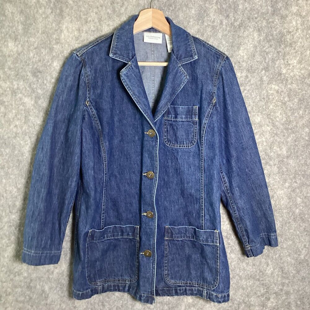 1990’s Liz Claiborne Denim Chore Three Pocket Jean Jacket Women's Small